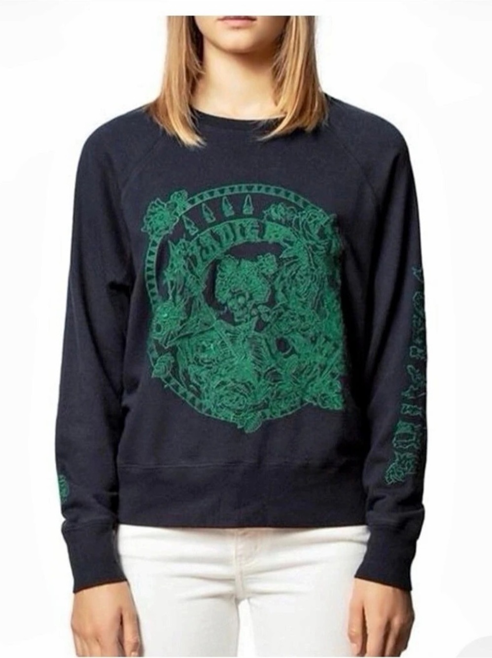 Zadig & Voltaire Embroidered Skeleton and Roses Sweatshirt - Picture 8 of 8